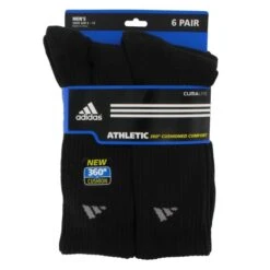 ADIDAS Men's Athletic Crew Socks, 6-Pack -Fam By Style 1325258 001 alt2