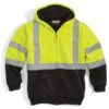 UTILITY PRO WEAR Men's UHV425 Stain-Resistant ANSI Class 3 Hi Vis Hooded Sweatshirt