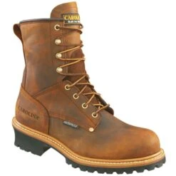 CAROLINA Men's 8 In. Crazy Horse Steel Toe Waterproof Work Boots, Wide Width