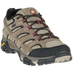 MERRELL Men's Moab 2 Waterproof Low Hiking Shoes, Bark Brown -Fam By Style 2023792 201 alt1