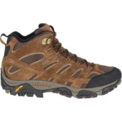 MERRELL Men's Moab 2 Mid Waterproof Hiking Boots, Earth, Wide -Fam By Style 2023811 201 alt1