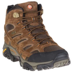 MERRELL Men's Moab 2 Mid Waterproof Hiking Boots, Earth, Wide -Fam By Style 2023811 201 alt9