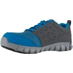 REEBOK WORK Men's Sublite Cushion Work Alloy Toe Work Shoes, Blue/ Grey, Wide -Fam By Style 2033621 408 alt3