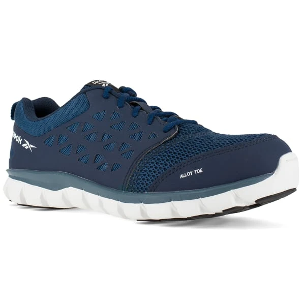 REEBOK WORK Men's Sublite Cushion Work Alloy Toe Work Shoes, Navy, Wide 1 REEBOK WORK Men's Sublite Cushion Work Alloy Toe Work Shoes, Navy, Wide