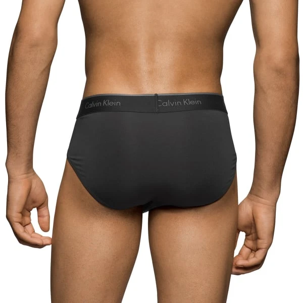 CALVIN KLEIN Men's Stretch Microfiber Hip Briefs, 3-Pack 3 CALVIN KLEIN Men's Stretch Microfiber Hip Briefs, 3-Pack - Image 3