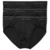 CALVIN KLEIN Men's Stretch Microfiber Hip Briefs, 3-Pack