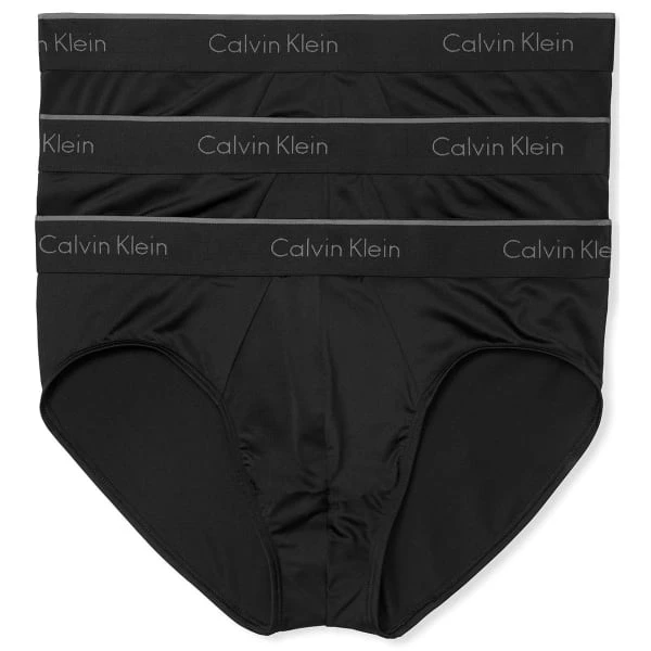 CALVIN KLEIN Men's Stretch Microfiber Hip Briefs, 3-Pack 1 CALVIN KLEIN Men's Stretch Microfiber Hip Briefs, 3-Pack