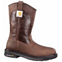 CARHARTT Men's 11-Inch Safety Toe, Square Toe Wellington Boots, Brown