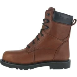 IRON AGE Men's Hauler Composite Toe 8 In. Plain Toe Waterproof Work Boots, Brown -Fam By Style 2047562 201 alt2
