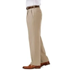 HAGGAR Men's Cool 18 Classic Fit Pleated Front Pant -Fam By Style 2059155 203 alt2