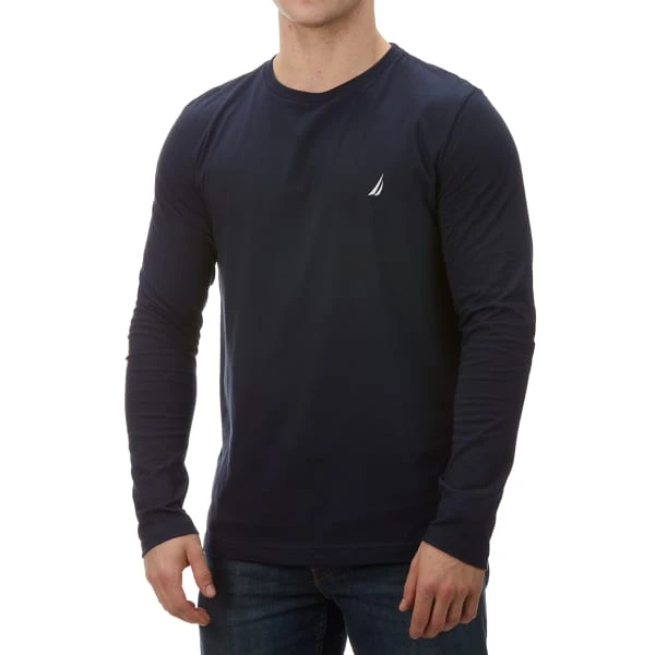 NAUTICA Men's Cotton Knit Long-Sleeve Crewneck Tee 1 NAUTICA Men's Cotton Knit Long-Sleeve Crewneck Tee