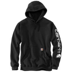 CARHARTT Men's K288 Signature Sleeve Logo Hoodie, Extended Sizes