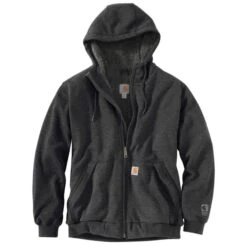 CARHARTT Men's Rain Defender Rockland Sherpa-Lined Full-Zip Hoodie, Extended Sizes