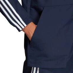 ADIDAS Men's Essentials 3-Stripes Hooded Windbreaker 16 ADIDAS Men's Essentials 3-Stripes Hooded Windbreaker -Fam By Style 2068546 402 alt7