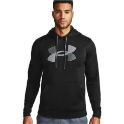 UNDER ARMOUR Men's Armour Fleece Big Logo Hoodie -Fam By Style 2070177 001 alt2