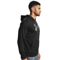 UNDER ARMOUR Men's Armour Fleece Big Logo Hoodie -Fam By Style 2070177 001 alt4