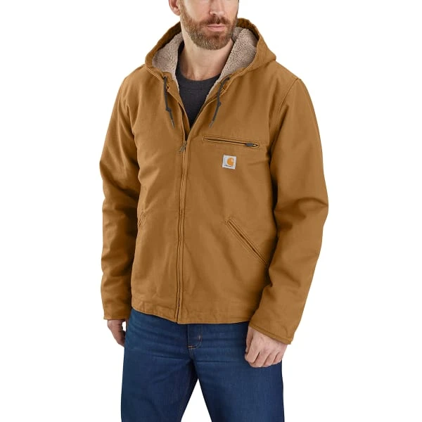 CARHARTT Men's Washed Duck Sherpa-Lined Jacket 2 CARHARTT Men's Washed Duck Sherpa-Lined Jacket - Image 2