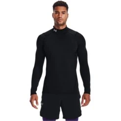 UNDER ARMOUR Men's ColdGear Fitted Mock Neck -Fam By Style 2074854 001 alt2