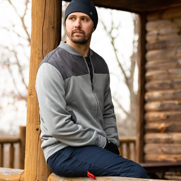 EMS Men's Fireside Sweater Fleece Full-Zip Bomber 4 EMS Men's Fireside Sweater Fleece Full-Zip Bomber - Image 4