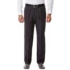 HAGGAR Men's E-CLO Stria Dress Pant