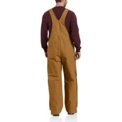 CARHARTT Men's Loose Fit Firm Duck Insulated Bib Overall -Fam By Style 2076515 201 alt4