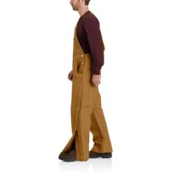 CARHARTT Men's Loose Fit Firm Duck Insulated Bib Overall -Fam By Style 2076515 201 alt5