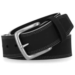 SKECHERS Men's 38MM Brushed Double Stitch Belt