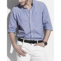 SKECHERS Men's 38MM Flex Jean Roller Buckle Belt -Fam By Style 2077426 001 alt2