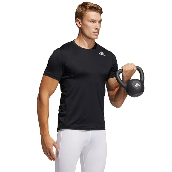 ADIDAS Men's Techfit Fitted Short Sleeve Tee 4 ADIDAS Men's Techfit Fitted Short Sleeve Tee - Image 4