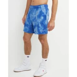 CHAMPION Men's Crush Dye Fleece 7" Shorts -Fam By Style 2078665 404 alt3