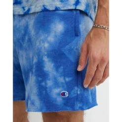 CHAMPION Men's Crush Dye Fleece 7" Shorts -Fam By Style 2078665 404 alt4