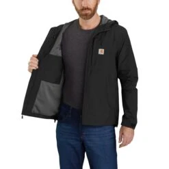 CARHARTT Men's Rain Defender Relaxed Fit Lightweight Jacket -Fam By Style 2079208 001 alt4