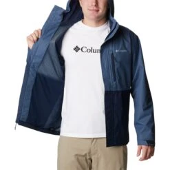 COLUMBIA Men's Hikebound Rain Jacket -Fam By Style 2079272 402 alt4