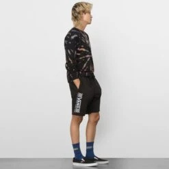 VANS Young Men's Sketchy Past Relaxed Fleece Shorts -Fam By Style 2079488 001 alt2