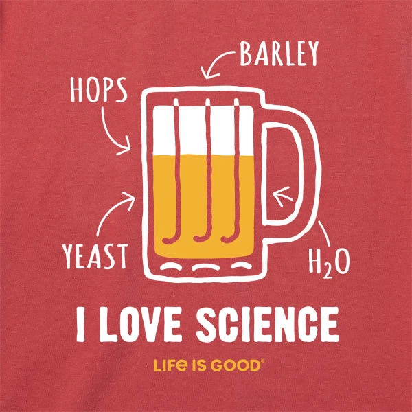 LIFE IS GOOD Men's I Love Science Beer Crusher Graphic Tee 2 LIFE IS GOOD Men's I Love Science Beer Crusher Graphic Tee - Image 2