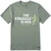 LIFE IS GOOD Men's The Struggle Is Reel Crusher Short-Sleeve Tee