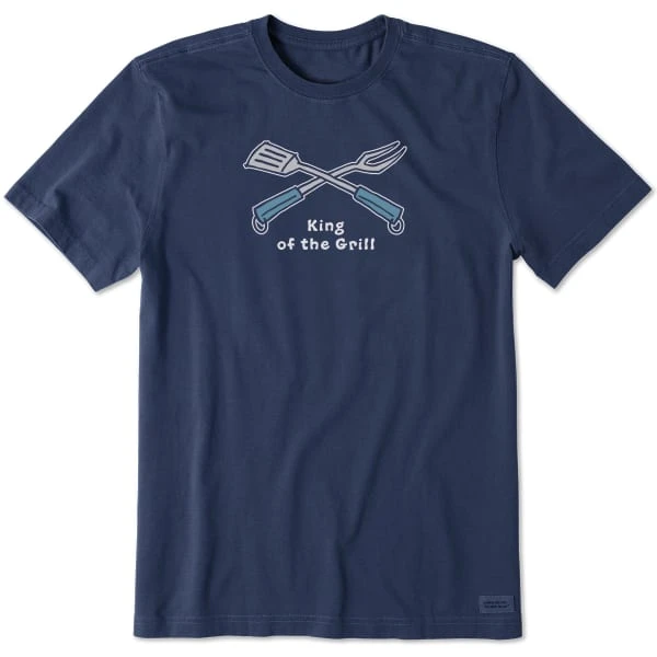 LIFE IS GOOD Men's King Of The Grill Crusher Short-Sleeve Tee 1 LIFE IS GOOD Men's King Of The Grill Crusher Short-Sleeve Tee
