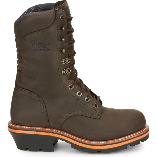 CHIPPEWA Men's Thunderstruck 10" Soft Toe Insulated Logger Boots, Extra Wide Width 2 CHIPPEWA Men's Thunderstruck 10" Soft Toe Insulated Logger Boots, Extra Wide Width - Image 2