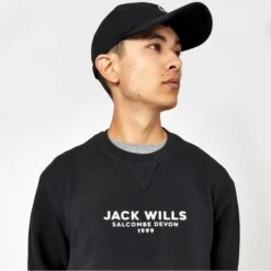 JACK WILLS Men's Strensham Crew Neck Sweatshirt 6 JACK WILLS Men's Strensham Crew Neck Sweatshirt -Fam By Style 2081092 001 alt2