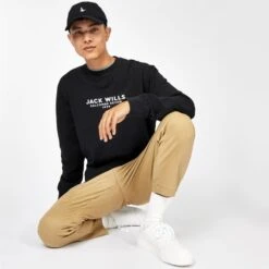 JACK WILLS Men's Strensham Crew Neck Sweatshirt 7 JACK WILLS Men's Strensham Crew Neck Sweatshirt -Fam By Style 2081092 001 alt3