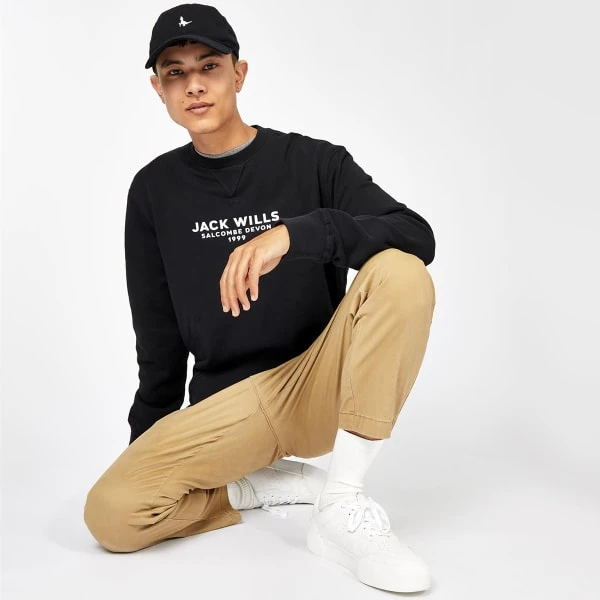 JACK WILLS Men's Strensham Crew Neck Sweatshirt 4 JACK WILLS Men's Strensham Crew Neck Sweatshirt - Image 4