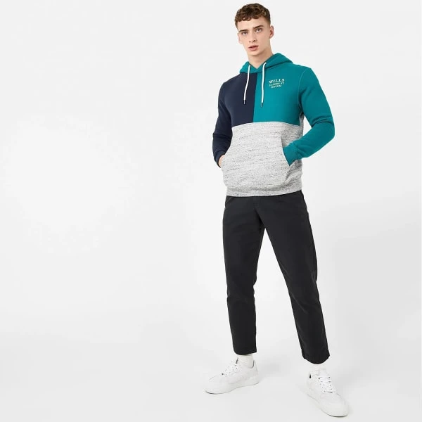 JACK WILLS Men's Crewe Cut And Sew Panel Hoodie 4 JACK WILLS Men's Crewe Cut And Sew Panel Hoodie - Image 4