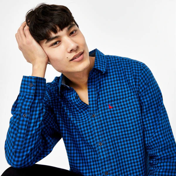 JACK WILLS Men's Newick Gingham Check Button Down Shirt 3 JACK WILLS Men's Newick Gingham Check Button Down Shirt - Image 3