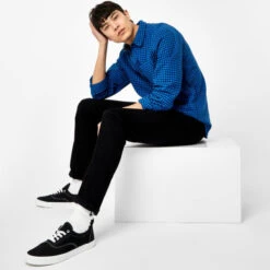 JACK WILLS Men's Newick Gingham Check Button Down Shirt 9 JACK WILLS Men's Newick Gingham Check Button Down Shirt -Fam By Style 2081114 408 alt4