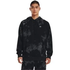 UNDER ARMOUR Men's UA Rival Fleece Dye Hoodie -Fam By Style 2082225 001 alt2
