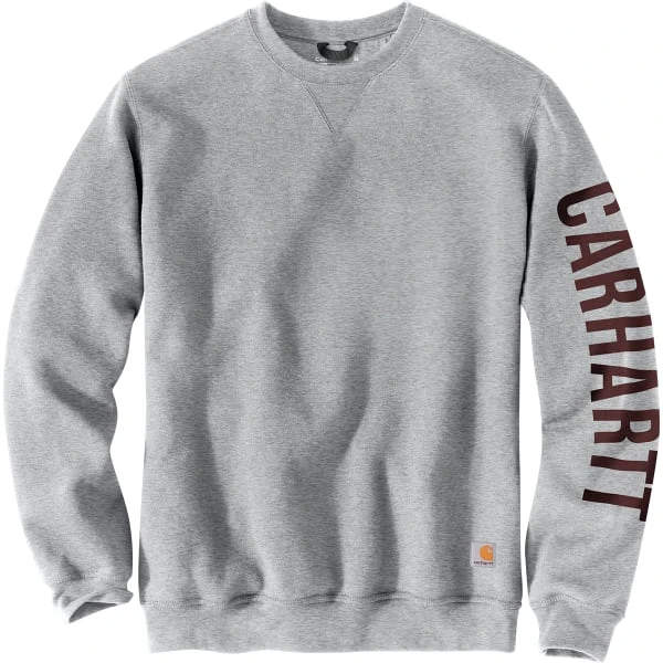 CARHARTT Men's Loose Fit Crewneck Logo Sleeve Graphic Sweatshirt 1 CARHARTT Men's Loose Fit Crewneck Logo Sleeve Graphic Sweatshirt