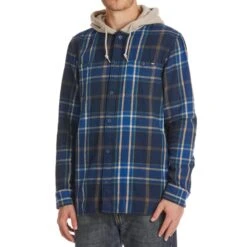 VANS Guys' Lopes Hooded Flannel Shirt