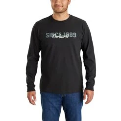 CARHARTT Men's Relaxed Fit Heavyweight Long-Sleeve Graphic Tee 6 CARHARTT Men's Relaxed Fit Heavyweight Long-Sleeve Graphic Tee -Fam By Style 2082565 001 alt2