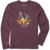 LIFE IS GOOD Men's Log On Campfire Long-Sleeve Crusher-Lite Tee