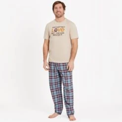 LIFE IS GOOD Men's Smoky Blue Plaid Classic Sleep Pants -Fam By Style 2082630 401 alt4